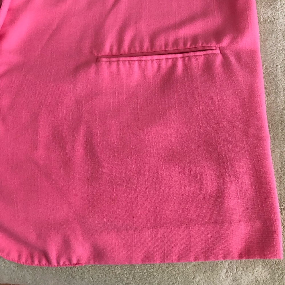 Sag Harbor blazer short sleeve coral notch lapel single button lightweight - Picture 4 of 8